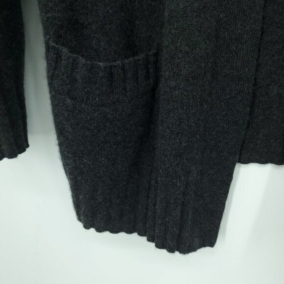 GAP 100% Cashmere Relaxed Fit Pocketed Open Cardigan M/L Charcoal Gray - Picture 7 of 14